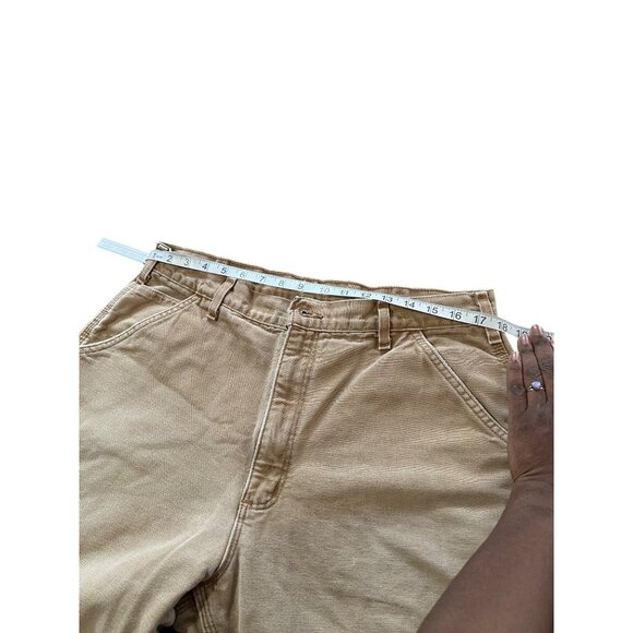 Carhartt Mens Duck Canvas Work Pants Utility Pockets Hammer Loop Sz 36 x 34 READ - Picture 8 of 16